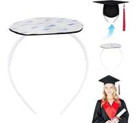 Oneser Black Graduation Cap Headband - Secures Your Grad Cap, Upgrade Insert, Hairstyle & Hat Accessories - Hairband for Graduates & Graduation Gift