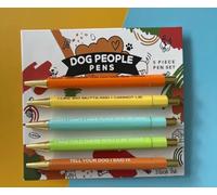 Oneser Funny Dog Pens 5-Pack Set Black Ink Ballpoint Writing Pens with Sarcastic Sayings Gifts for Dog Lovers Mom Dad Vet Tech Office Supplies