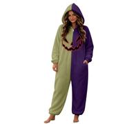 Onesie Adult Cuddly Pyjamas Silly Cuddly Suit Halloween Costume | Halloween Pyjamas Women's Witch Horror Ghost Face Warm Two-Tone Pyjamas for Halloween Costume Party