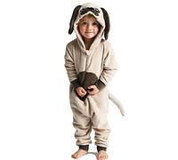 Onesie for Boys or Girls Fluffy Pug Dog with Tail -Animal Costumes AllinOnes in Kids Age 3-4 Years B Pug