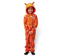 Gruffalo Kids Onesie | Orange Zog All in One Sleepsuit Pyjamas For Boys & Girls | Fleece Bodysuit Costume PJs with 3D Ears & Horn | Nightwear Pyjama Loungewear Gift for Children & Toddlers