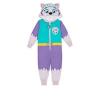 Paw Patrol Girls Onesie | Kids Everest the Snow Pup All in One Sleepsuit Pyjamas | Multicoloured Husky Costume Character Bodysuit PJs with 3D Ears | TV Series Pyjama Loungewear Gift for Children