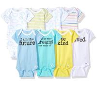 Onesies Brand Baby 8-Pack Short-Sleeve Bodysuit, Clouds, 12 Months