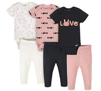 Onesies Brand Baby Boys 3 Outfit Bundle Mix Match Newborn To 12m Pants Set, Pink Bunny Print, 3-6 Months US
