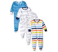 Onesies Brand Baby Boys' 4-Pack Sleep 'N Play Footies Toddler Sleepers, Dog, 0-3 Months