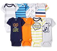 Onesies Brand Baby-Boys 8-Pack Short Sleeve Mix & Match Bodysuits, Loud Cute Dog, 12 Months