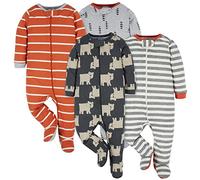 Onesies Brand Baby Boys 4-Pack Sleep 'N Plays Footies, Bear, 3-6 Months