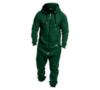 Onesies for Men 2024 Fall Winter Thermal Comfy Fleece Pajamas Nightwear Loungewear Casual Stylish All in One Full Zip Jumpsuit Stretch Onesies Rompers Playsuits Overalls Green