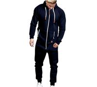 Onesies for Men 2025 Comfy Fleece Lined Hooded Jumpsuit Zip Up Rompers Overalls One Piece Playsuit Gym Workout Jogging Sweatsuit Tracksuit with Pockets Casual Stylish All in One Full Zip Jumpsuit