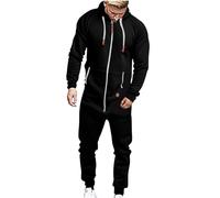 Onesies for Men 2025 Comfy Fleece Lined Hooded Jumpsuit Zip Up Rompers Overalls One Piece Playsuit Gym Workout Jogging Sweatsuit Tracksuit with Pockets Casual Stylish All in One Full Zip Jumpsuit