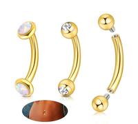 ONESING 3-12 Pcs 14G Belly Button Rings Belly Rings for Women CZ Opal Navel Rings Belly Piercings Jewelry Belly Barbells Stainless Steel Body Belly Button Piercing Jewelry, 14G-8mm, Stainless Steel