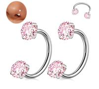 ONESING 9-40 Pcs Nose Rings - Hoops, Studs & L Shape - Hypoallergenic Stainless Steel Nose Piercings for Women & Men, 16G US, Titanium, no gemstone