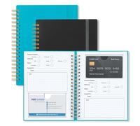 OneSky Business Card Organizer Book - 2pcs Credit Card Organizer with 128 Cards Capacity, Multi-functional - Black+Lake Green