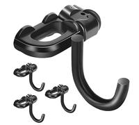 Onesnt 4pcs Black L-Track Hook Double Stud Tie Down Fitting | L Track Accessories for Enclosed Trailer & Truck Bed | 1000 lb Working Load Limit