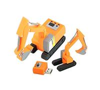 OneSquareCore 16GB Excavator Shape USB Flash Drives Memory Stick USB 2.0 Flash Drive Thumb Drive USB Drives USB Flash Disk Pen Drive U Disk PenDrive USB Disk (Orange)