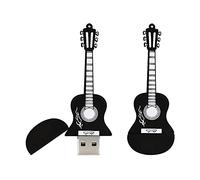 OneSquareCore 32GB Guitar Shape USB Stick USB 2.0 Flash Drives Storage Thumb Drive Memory Stick U Disk USB Drive PenDrive with Chain (Black)