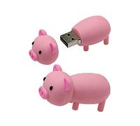 OneSquareCore 4GB Pig Shape USB 2.0 Flash Drive Pen Drive Keychain Thumb Drive Memory Stick USB Stick USB Drive (Pink)