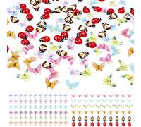 ONEST 130 Pieces Insect Figurines Various Bugs Resin Insects Figures Fake Bugs Table Decorations Halloween Filler Cupcake Toppers