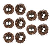ONEST 30 Pieces Small Faux Bird Nest with Eggs Artificial Rattan Birds Nest for Easter Wedding Home Party Christmas Tree Decoration