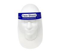 onestopbuys HD Face Shield Protection, Clear Plastic Full Face Visor, Transparent, Anti-Fog, Splash-Resistant, for Laboratory, Woodworking, Gardening (Pack of 10)