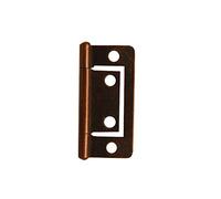 Onestopdiy 12 x Antique Effect 40mm Flush Mount Cabinet Door Hinge - Steel, Brass