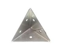 OneStopDIY 4 X Sturdy 45mm BZP Steel Pyramid Corner Angle Brackets for Reinforcement