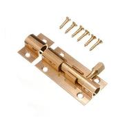 ONESTOPDIY.COM 2 X DOOR BOLT BARREL SLIDE LOCK 50MM 2 INCH BRASS WITH SCREWS