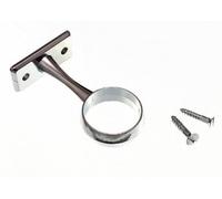 ONESTOPDIY.COM 2 X WARDROBE ROD RAIL SOCKET CENTRE SUPPORT BRACKET 25MM CHROME PLATED (pack 2)