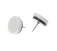 ONESTOPDIY.COM 40 X Knock In White Nylon Floor Protector Gliders 28mm 1 1/8&Quot; NEW