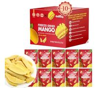 ONETANG Freeze-Dried Fruit Mango Chips, 10 Pack Single-Serve Pack, Non GMO, Kosher, No Add Sugar, Gluten free, Vegan, Holiday Gifts, Healthy Snack 0.35 Ounce