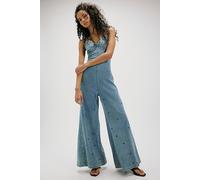 OneTeaspoon Brigitte Wide Leg Jumpsuit at Free People in Blue Rapture, Size: Medium - female