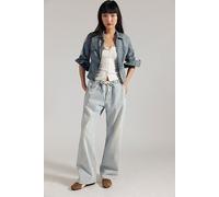 OneTeaspoon Roadhouse Wide-Leg Drawstring Jeans at Free People in Blue Latte, Size: Medium - female