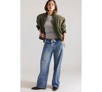 OneTeaspoon Roadhouse Wide-Leg Drawstring Jeans at Free People in Hoodlum Blue, Size: Small - female