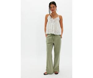 OneTeaspoon Roadhouse Wide-Leg Drawstring Jeans at Free People in Marble Sky, Size: Medium - female