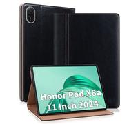 ONETHEFUL Case for Honor Pad X8a 11 Inch 2024 Folio Leather Cover with Pencil Holder Shockproof Case Stand PU Leather for Honor Pad X8a 11 Inch Tablet Black