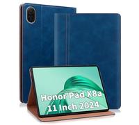 ONETHEFUL Case for Honor Pad X8a 11 Inch 2024 Folio Leather Cover with Pencil Holder Shockproof Case Stand PU Leather for Honor Pad X8a 11 Inch Tablet Blue