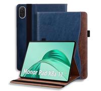 ONETHEFUL Case for Honor Pad X8a 11 inch Tablet 2024 Protective Case PU Leather Protective Flip with Pocket and Pen Loop,Stand Function Smart Cover Blue