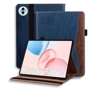 ONETHEFUL Tablet Case for Honor Pad 10 12.1" 2025 - Protective PU Leather with Multi-Angle Adjustable Stand, 2 Card Slots, Pen Holder | Blue