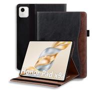 ONETHEFUL Tablet Case for Honor Pad X9a 11.5" 2025 - Protective PU Leather with Multi-Angle Adjustable Stand, 2 Card Slots, Pen Holder | Black