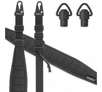 OneTigris 2 Point Rifle Sling, Sling Strap 1 inch wide Sling with interchangeable HK style snap hooks, adjustable length from 56" - 70"