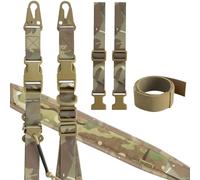 OneTigris 2-point rifle strap, 1 inch wide carrying strap with interchangeable HK style carabiners, adjustable length from 46 inches - 68.5 inches,Camo
