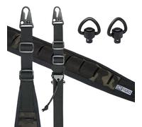 OneTigris 2 Point Rifle Strap, Sling Strap 1 Inch Wide Carry Strap with Interchangeable Snap Hook in HK Style, Adjustable Length from 56 inches - 70 inches, Camo Black