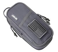 OneTigris Boys Pencil Case Tactical Pencil Case with Zipper Multi Compartments Large Capacity Grey