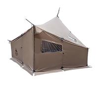 OneTigris COZSHACK Hot Tent, Large Spacious 4 Person Tent with Stove Jack, Windproof Waterproof tent for Wood Stove Bushcraft Camping Travel Truck Family (Coyote Brown)