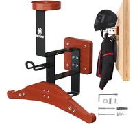 OneTigris Helmet Stand 2.0 Wall Mount - Adjustable Motorcycle Helmet Holder with Dual Hooks, Heavy-Duty 80KG Load, Easy Installation for Motorbike Gear, Jackets, Gloves & Bags
