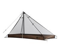 OneTigris Mesh Teepee Tent, Ultralight 1 Person Screen Room with Waterproof Bathtub Floor for Outdoor Camping Hiking Backpacking Bushcraft Tarp Hot Tent Shelter