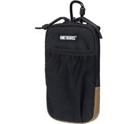OneTigris MOLLE Phone Pouch - Tactical Cellphone Belt Holster Holder EDC Utility Gadget Waist Bag with Two- Ways YKK Zipper for Lager Phones, Black