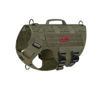 OneTigris No Pull Dog Harness for Small Dog, Mesh Design Breathable Military Dog Molle Vests with Handles, Service Dog Vest Harness for Walking Hiking Training