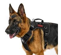 OneTigris No Pull Tactical Dog Harness Small, 4 D-Rings Reflective Black S