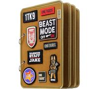 OneTigris Patch Display Board, Flip-Page Patch Book with Metal Removable Ring Binders, Tactical Patches Booklet Organizer for Patch, Military Patch Collections(No Patches Included), Coyote Brown